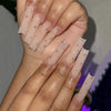 24pcs Artifical Bails With Glue Fake Nail Tips With Design Detachable Press On Nails Long Fake Nail Finished Nail Piece Sticker