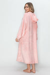 Double Take Full Size Pocketed Hooded Midi Lounge Dress