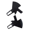 Two views of black skinfold calipers with measurement scales