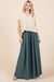 Mittoshop hunter green pleated wide leg pants, full outfit front view