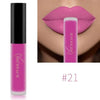 NICEFACE matte liquid lipstick shade 21 in vivid fuchsia beside a lip-color example