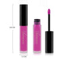 Open NICEFACE liquid lipstick in vivid magenta with applicator and size graphic