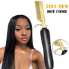 2-in-1 Hair Curler & Straightener Comb