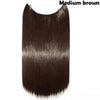 20 inches Long Heat Resistant Invisible Hairpiece