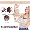 20 inches Long Heat Resistant Invisible Hairpiece