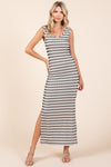 Mittoshop Striped Scoop Neck Sleeveless Maxi Dress