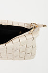 Fame Faux Leather Basket Weave Crossbody Bag