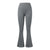 Gray flared leggings with a plain front waist