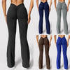 Flared leggings showing V-shaped back waists in several colors