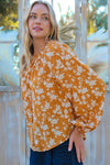 Hailey & Co Floral Off-Shoulder Balloon Sleeve Blouse