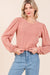 Mittoshop Round Neck Long Sleeve Rib Knit Top