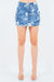 American Bazi Jacquard Trim Cargo Mini Denim Skirt