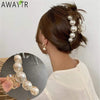 Big Pearls Acrylic Hair Claw Clips Big Size