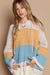 POL Color Block Long Sleeve Hooded Sweater