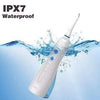 Cordless Water Flosser Dental Oral Irrigator Portable with Wireless Charge Station,IPX7 Waterproof