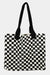 Fame Checkered Pattern Tote Bag