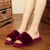 Furry Non-Slip Love Heart Cotton Slippers