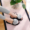 Furry Non-Slip Love Heart Cotton Slippers