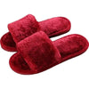 Furry Non-Slip Love Heart Cotton Slippers