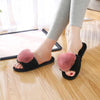 Furry Non-Slip Love Heart Cotton Slippers