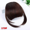 High Temperature Fiber Straight Clip In Bangs Extension