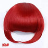 High Temperature Fiber Straight Clip In Bangs Extension