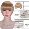 High Temperature Fiber Straight Clip In Bangs Extension