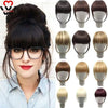 High Temperature Fiber Straight Clip In Bangs Extension