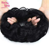 Human Hair Bun Curly Messy Donut Non-remy Hairpiece