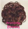 Human Hair Bun Extensions Brazilian Wavy Curly Messy Hairpiece Non-remy