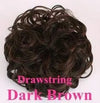 Human Hair Bun Extensions Brazilian Wavy Curly Messy Hairpiece Non-remy