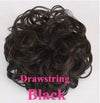 Human Hair Bun Extensions Brazilian Wavy Curly Messy Hairpiece Non-remy