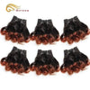 Human Hair Ombre Brazilian Extension 6 Pcs Curly Bundles 8 Inch