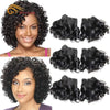 Human Hair Ombre Brazilian Extension 6 Pcs Curly Bundles 8 Inch