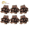 Human Hair Ombre Brazilian Extension 6 Pcs Curly Bundles 8 Inch