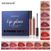 Long Lasting No Fading Non-stick Velvet Matte Lip Gloss 10 Colors Set