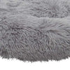 Pet Dog Cat Calming Bed Warm Soft Plush Round Light Gray