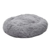 Pet Dog Cat Calming Bed Warm Soft Plush Round Light Gray