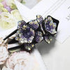 Rhinestone Flower Hair Claw - Yousweety