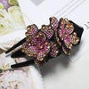 Rhinestone Flower Hair Claw - Yousweety