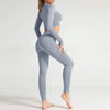 Seamless Ladies Yoga Set Long Sleeve Sportswear