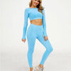 Seamless Ladies Yoga Set Long Sleeve Sportswear