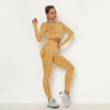 Skinny Tracksuit Breathable Bra Long Sleeve Top Seamless Outfits High Waist Push Up Leggings