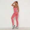 Skinny Tracksuit Breathable Bra Long Sleeve Top Seamless Outfits High Waist Push Up Leggings