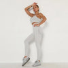 Skinny Tracksuit Breathable Bra Long Sleeve Top Seamless Outfits High Waist Push Up Leggings