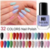 Solid Color Nail Polish Colorful Nail Sequins Long Lasting Varnish