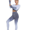 Women's gym gradient seamless yoga sets