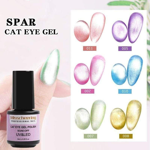 9D Wide Cat Eye Nail Gel Polish Magnetic Colorful UV Varnish