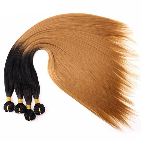 Black to Golden Straight Hair weave Bundle