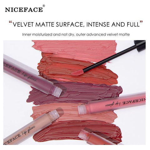 Long Lasting No Fading Non-stick Velvet Matte Lip Gloss 10 Colors Set